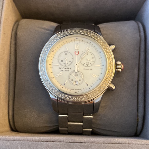 Michele Jetway Diamond Bracelet Watch - Picture 5 of 13